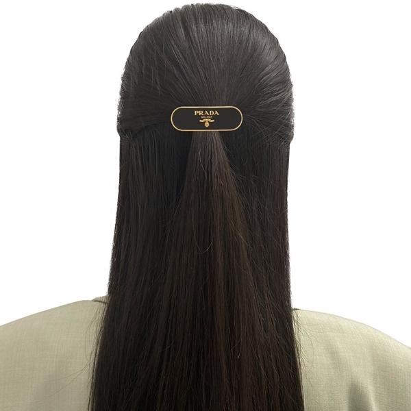 プラダ ヘアアクセサリー ヘアクリップ ブラック レディース PRADA 1IF022 2BA6 F0632の画像