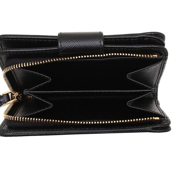 プラダ 二つ折り財布 サフィアーノ ブラック レディース PRADA 1ML018 QWA F0002の画像