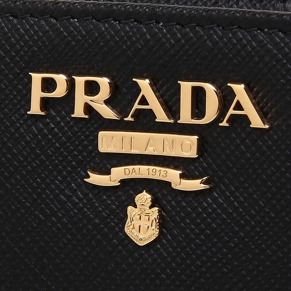 プラダ 二つ折り財布 サフィアーノ ブラック レディース PRADA 1ML018 QWA F0002の画像