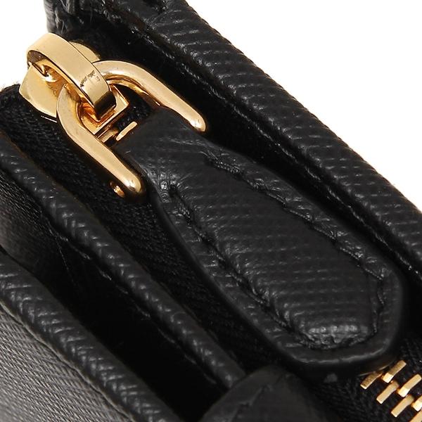 プラダ 二つ折り財布 サフィアーノ ブラック レディース PRADA 1ML018 QWA F0002の画像