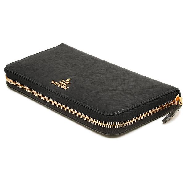 プラダ 長財布 サフィアーノ ブラック レディース PRADA 1ML506 QWA F0002の画像
