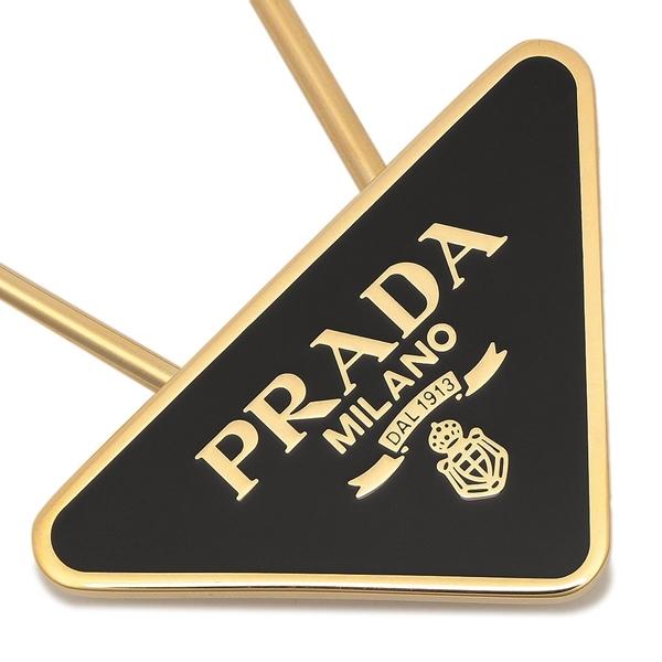 ◇鈴◇【PRADA】キーホルダー キーリング お値下げしました PRADA（プラダ） キーホルダー トライアングル キーリング ブラック