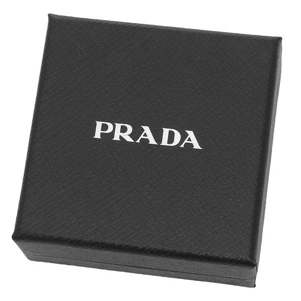 PRADA プラダ　トライアングルロゴ キーホルダー　箱、カード付き　ブラック PRADA（プラダ） キーホルダー トライアングル キーリング ブラック