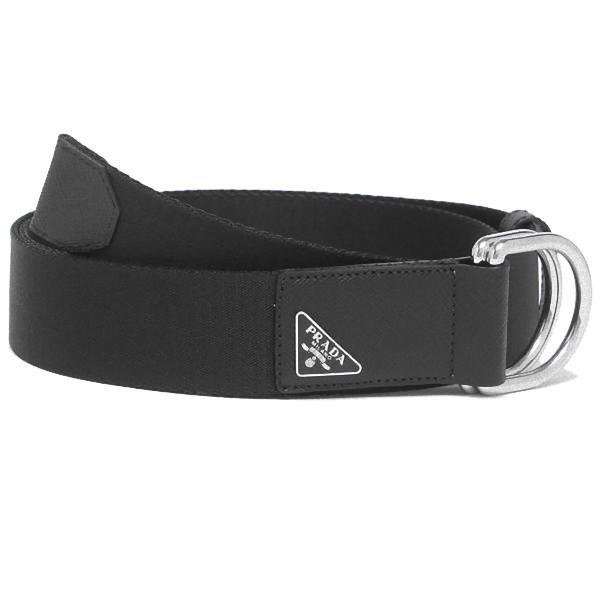 プラダ ベルト トライアングルロゴ ブラック メンズ PRADA 2CN028 2DMN F0002の画像