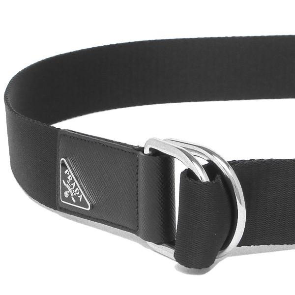 プラダ ベルト トライアングルロゴ ブラック メンズ PRADA 2CN028 2DMN F0002の画像