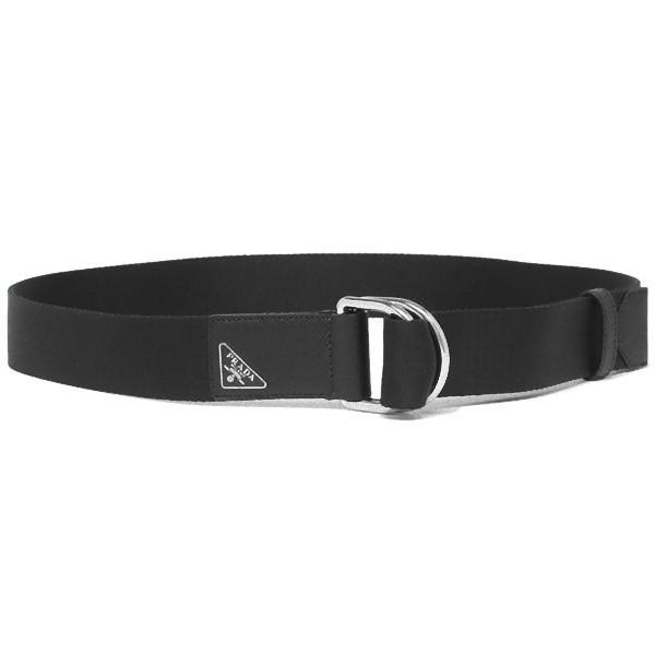 PRADA プラダ ベルト トライアングルロゴ ブラック メンズ