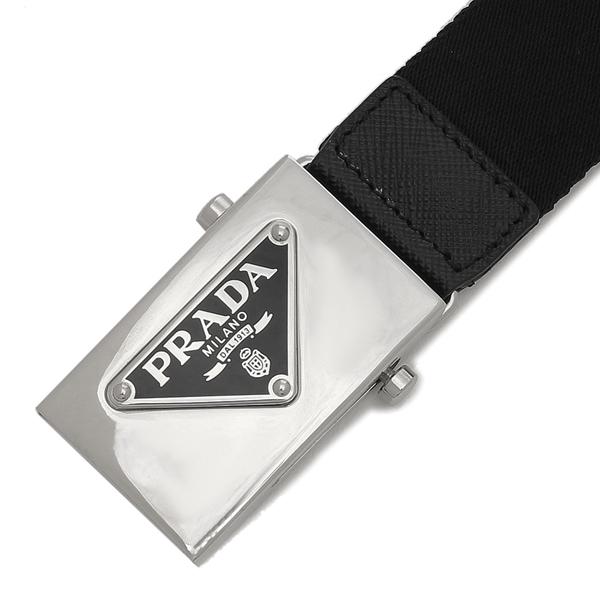 PRADA プラダ ベルト トライアングルロゴ ブラック メンズ