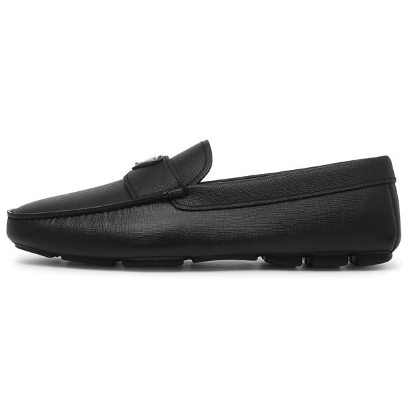 プラダ ローファー オックスフォード トライアングルロゴ ドライビングシューズ ブラック メンズ PRADA 2DD178 053 F0002の画像