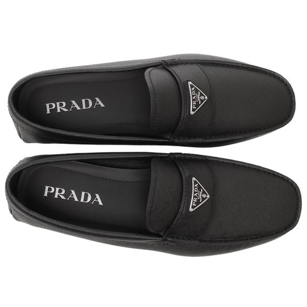 プラダ ローファー オックスフォード トライアングルロゴ ドライビングシューズ ブラック メンズ PRADA 2DD178 053 F0002の画像