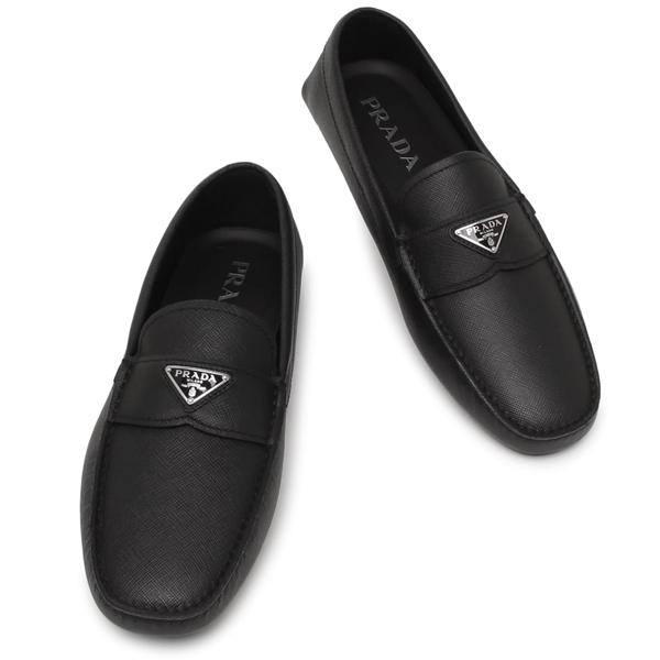 プラダ ローファー オックスフォード トライアングルロゴ ドライビングシューズ ブラック メンズ PRADA 2DD178 053 F0002の画像