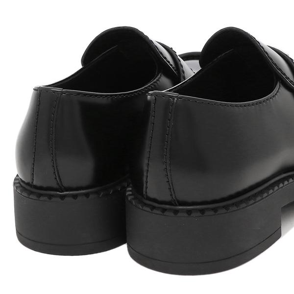 プラダ ローファー 靴 チョコレートブラッシュドレザー ブラック メンズ PRADA 2DE127 055 F0002の画像