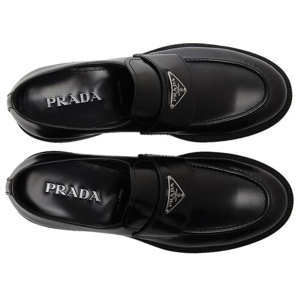 プラダ ローファー オックスフォード トライアングルロゴ ブラック メンズ PRADA 2DE145 G000 F0002 055の画像