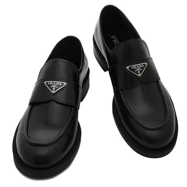 プラダ ローファー オックスフォード トライアングルロゴ ブラック メンズ PRADA 2DE145 G000 F0002 055の画像