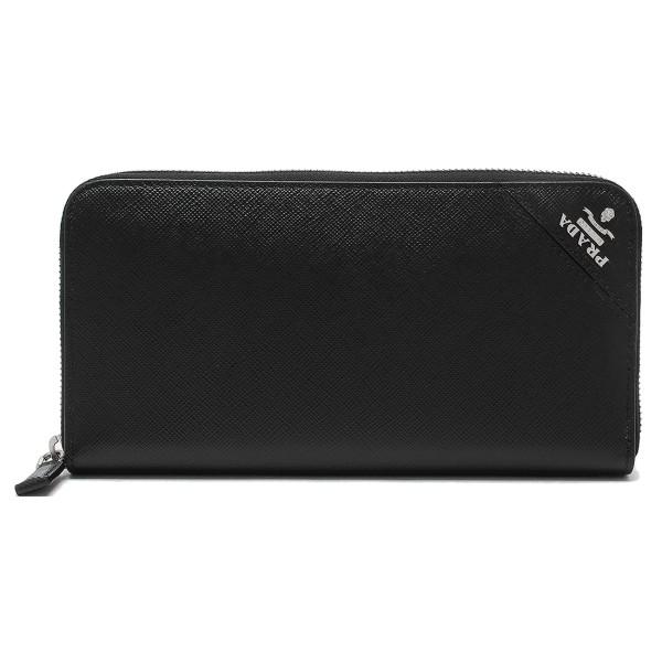 PRADA プラダ 長財布 メンズ 2ML317 QME F0002 ブラック : AXES PRADA プラダ 長財布 メンズ 2ML317 QME F0002 ブラック : AXES