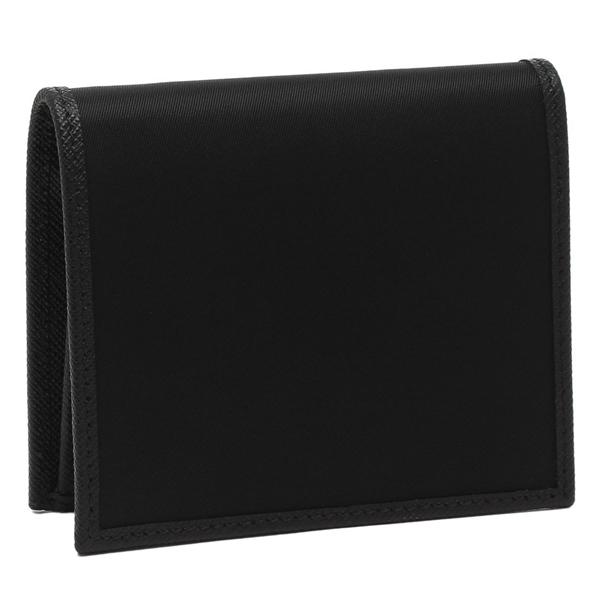 RFID認証 プラダ キルティング 二つ折り財布 ブラック 黒 コンパクト