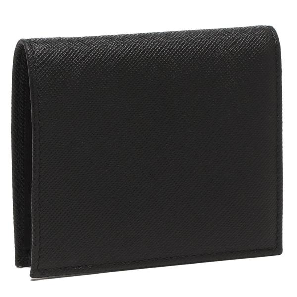 PRADA（プラダ） 二つ折り財布 トライアングル ブラック メンズ PRADA