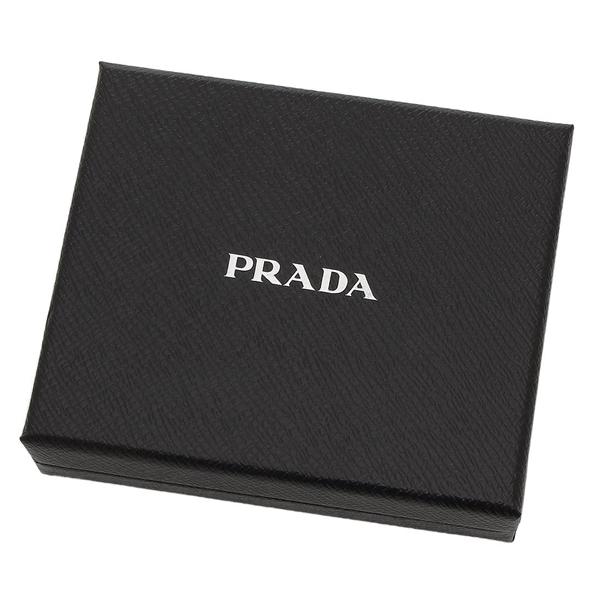 プラダ 二つ折り財布 トライアングル ブラック メンズ PRADA 2MO004 QHH F0002の画像