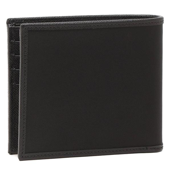プラダ 二つ折り財布 トライアングル ブラック メンズ PRADA 2MO513 2DMH F0002の画像