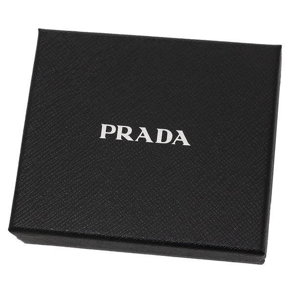 プラダ 二つ折り財布 トライアングル ブラック メンズ PRADA 2MO513 2DMH F0002の画像