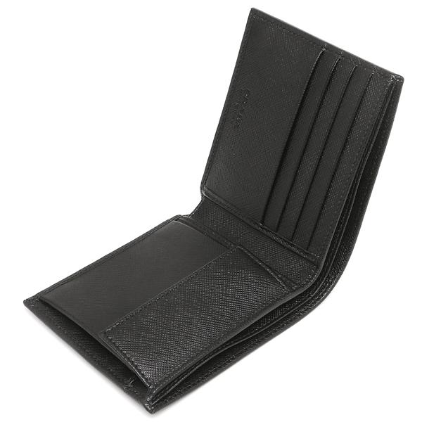 PRADAブラック 二つ折り財布 PRADA ブラック 二つ折り財布サフィアーノ二つ折り財布