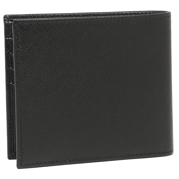 PRADA プラダ メンズ 二つ折り財布 2MO738 QHH F0002 ブラック : AXES 
