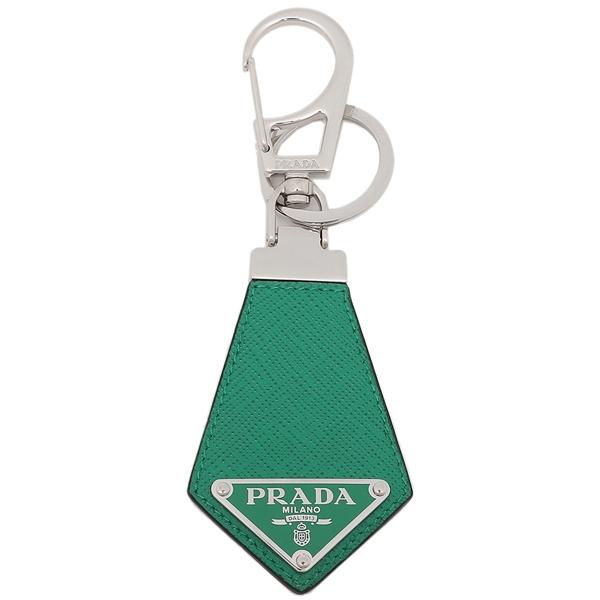 【P10％ 4/28 0時〜4/29 24時】プラダ キーリング キーホルダー サフィアーノ トライアングルロゴ グリーン メンズ PRADA 2PP041 053 F0458｜axes｜05