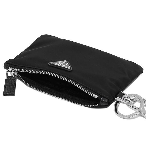 プラダ キーリング ポーチ テスートトラベル トライアングルロゴ ブラック メンズ レディース PRADA 2TT117 2DMK F0002の画像