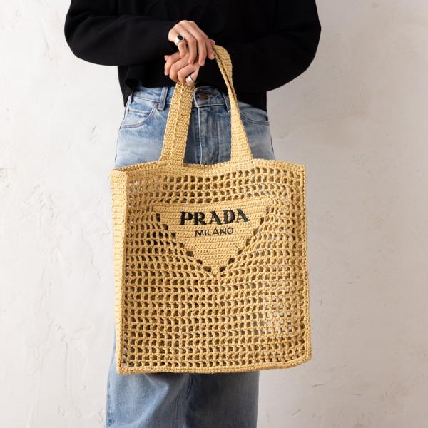 PRADA（プラダ） トートバッグ クロシェ ロゴ デコンストラクテッド