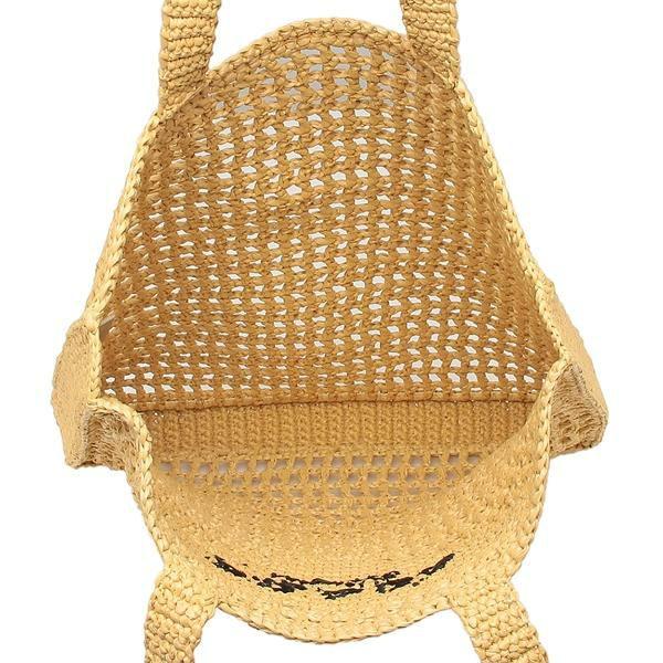 PRADA ベージュ かごバッグ クロシェトート PRADA ベージュ かごバッグ クロシェトート ☆Prada☆ロゴ入り