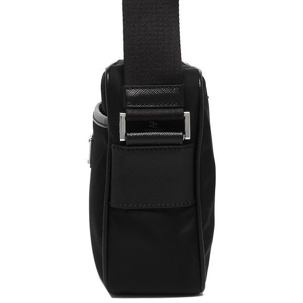 プラダ 三角プレート ショルダーバッグ ナイロン サフィアーノ 2VH048 黒 PRADA（プラダ） ショルダーバッグ リナイロン サフィアーノレザー
