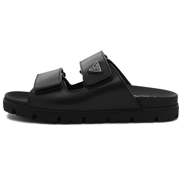 【お洒落度UP】PRADA◆レザー ストラップ スポーツサンダル ロゴ org.jpg