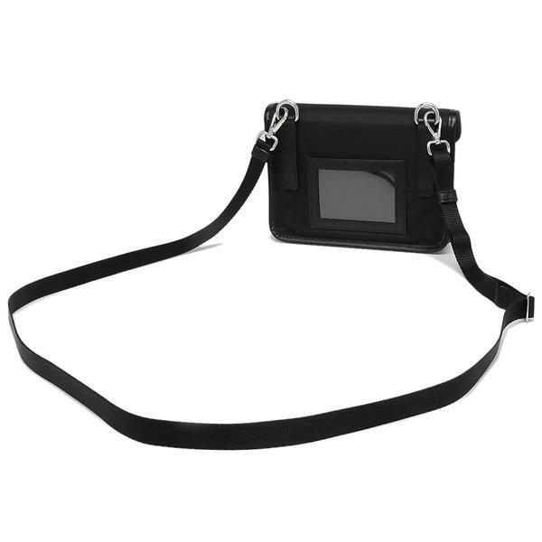 プラダ ショルダーバッグ リナイロン サファイアーノレザー スマホホルダー スマートフォンケース ブラック メンズ レディース PRADA 2ZH108 2DMH F0002の画像