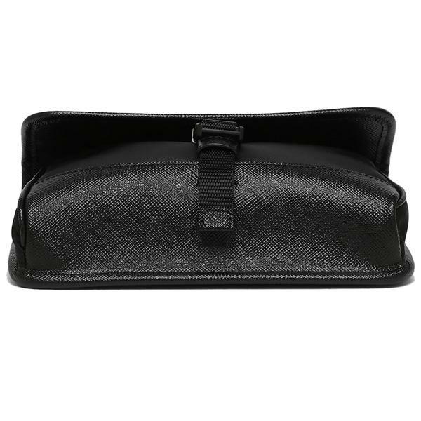 PRADA スマホショルダーバッグ ブラック PRADA（プラダ） ショルダーバッグ リナイロン サファイアーノレザー