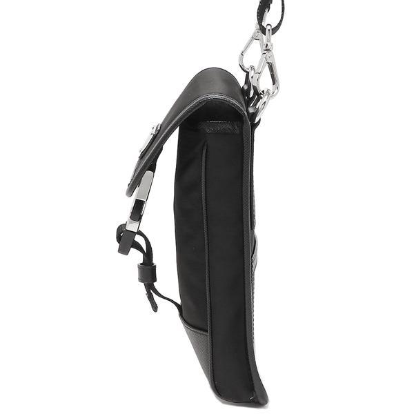 プラダ ショルダーバッグ スマートフォンバッグ リナイロン サフィアーノ トライアングルロゴ ブラック メンズ PRADA 2ZH109 2DMH F0002の画像