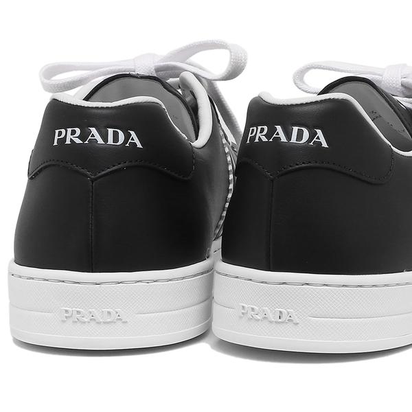 プラダ スニーカー 靴 ヴィテロソフト トライアングルロゴ ブラック ホワイト メンズ PRADA 4E3544 3L8U F0967｜axes｜06