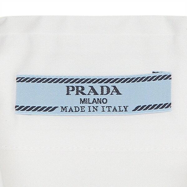 プラダ ワイシャツ ポプリンストレッチシャツ ホワイト レディース PRADA P442G 12VC 231 F0009の画像
