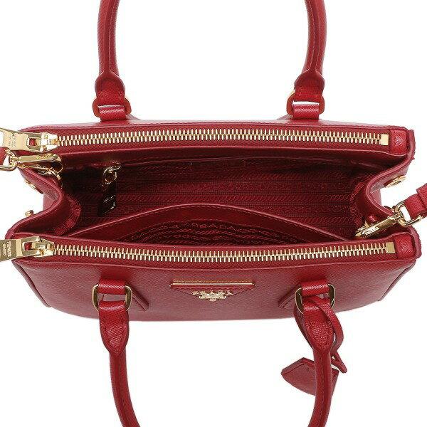 プラダ　ガリレア　サフィアーノ　レッド　ミニ　ハンドバッグ　ショルダーバック PRADA プラダ ハンドバッグ ショルダーバッグ ガレリア