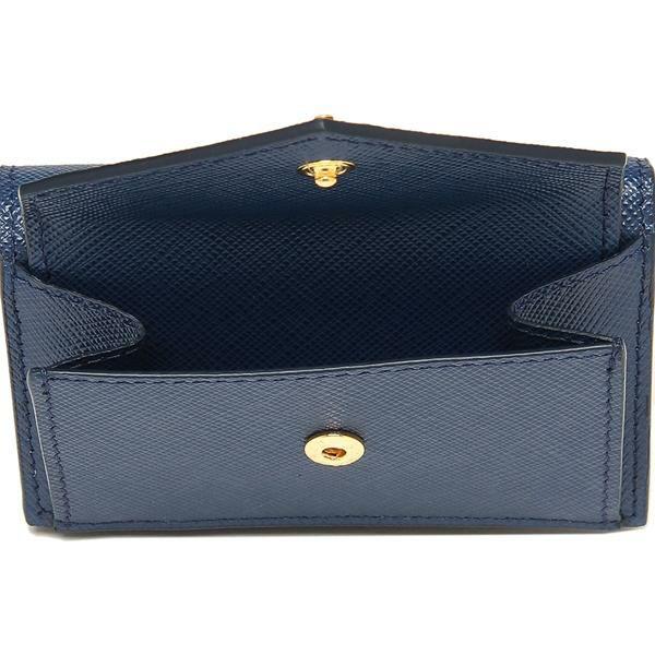 プラダ 三つ折り ミニ財布 PRADA PRADA3つ折りミニ財布☆レター型☆サフィアーノ 紺 (PRADA/折りたたみ