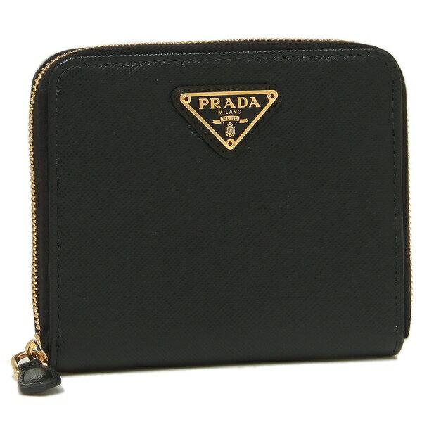 PRADA（プラダ） 二つ折り財布 サフィアーノ ミニ財布 レディース