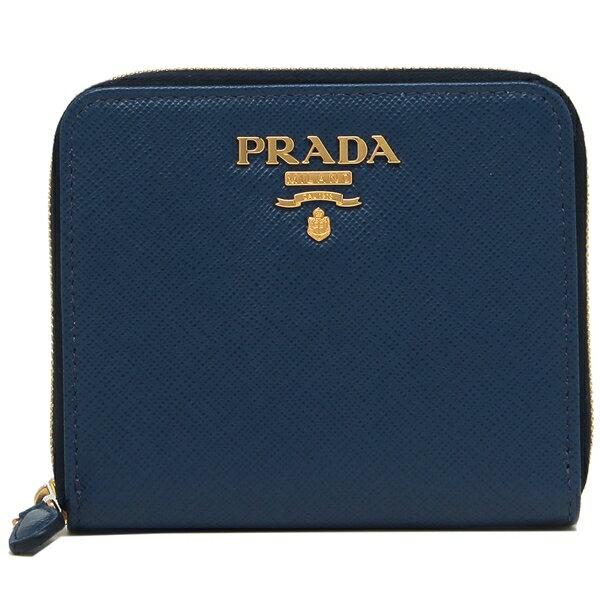 PRADA（プラダ） 二つ折り財布 サフィアーノ ミニ財布 レディース
