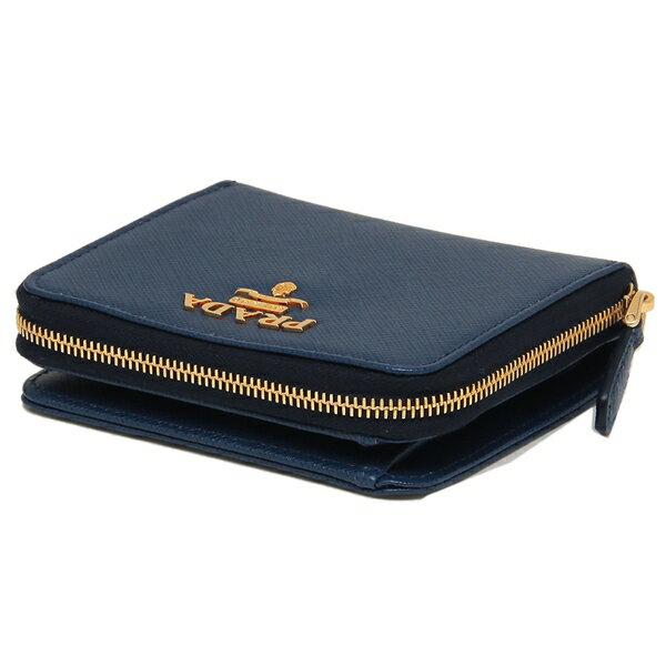 PRADA（プラダ） 二つ折り財布 サフィアーノ ミニ財布 レディース