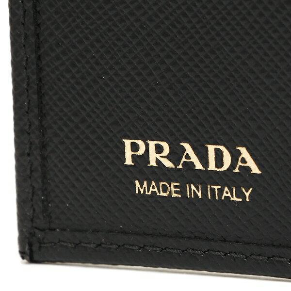 美品 PRADA 二つ折り財布 サフィアーノ ブラック 1MV204 プラダ 二つ折り財布 1MV204 QHH F0002 サフィアーノレザー