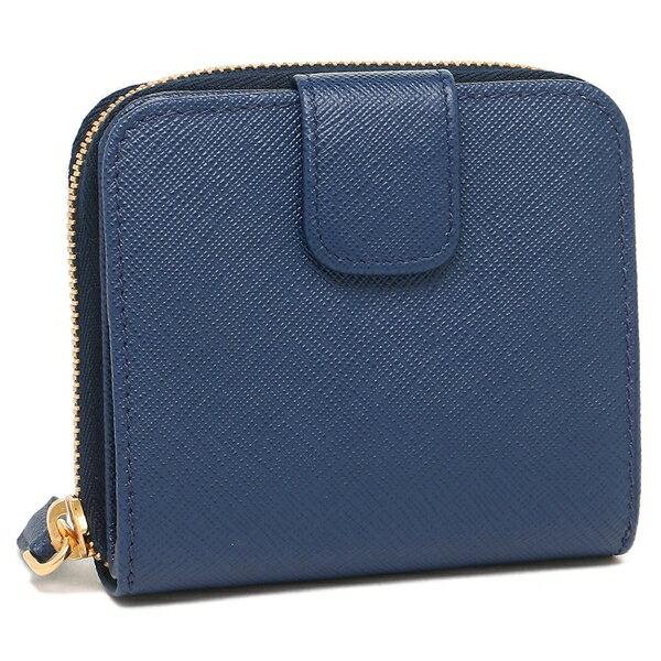 PRADA プラダ 二つ折り財布 サフィアーノ ミニ財布 レディース