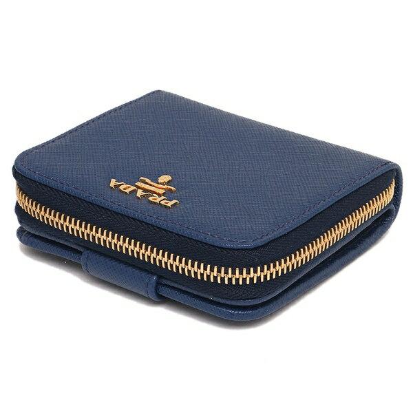 PRADA プラダ 二つ折り財布 サフィアーノ ミニ財布 レディース