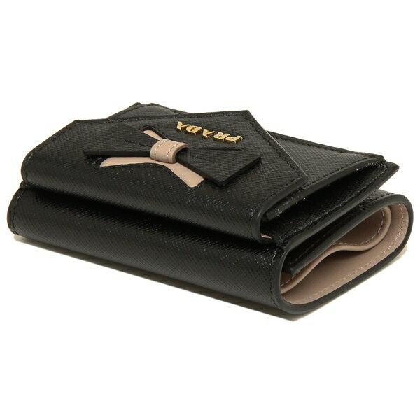PRADA プラダ 三つ折り財布 サフィアーノ ミニ財布 リボン PRADA プラダ 三つ折り財布 サフィアーノ ミニ財布 リボン