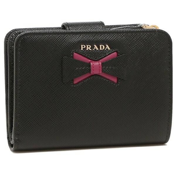 PRADA プラダ 二つ折り財布 サフィアーノ リボン レディース 1ML018 