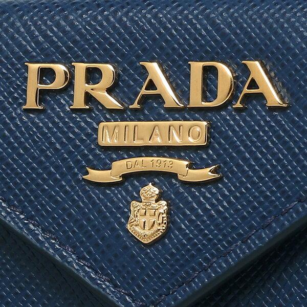 PRADA（プラダ） 三つ折り財布 サフィアーノ ミニ財布 レディース