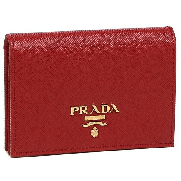 PRADA（プラダ） 二つ折り財布 サフィアーノ ミニ財布 レディース