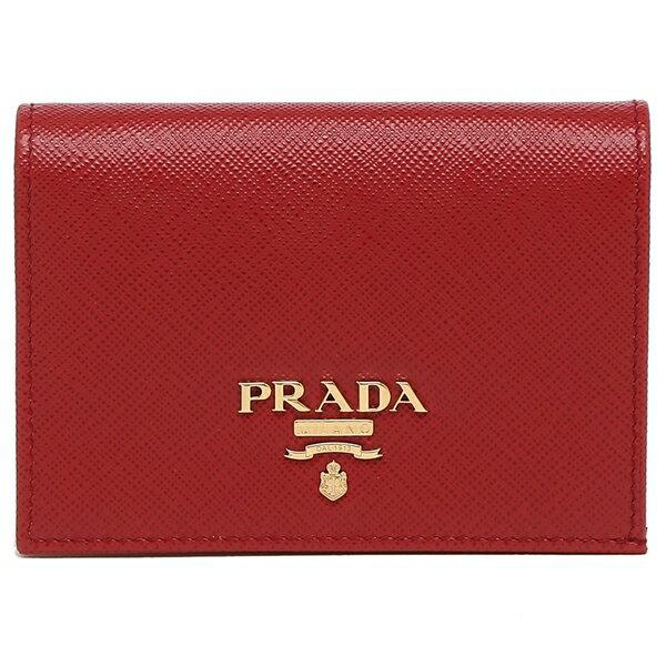 PRADA（プラダ） 二つ折り財布 サフィアーノ ミニ財布 レディース