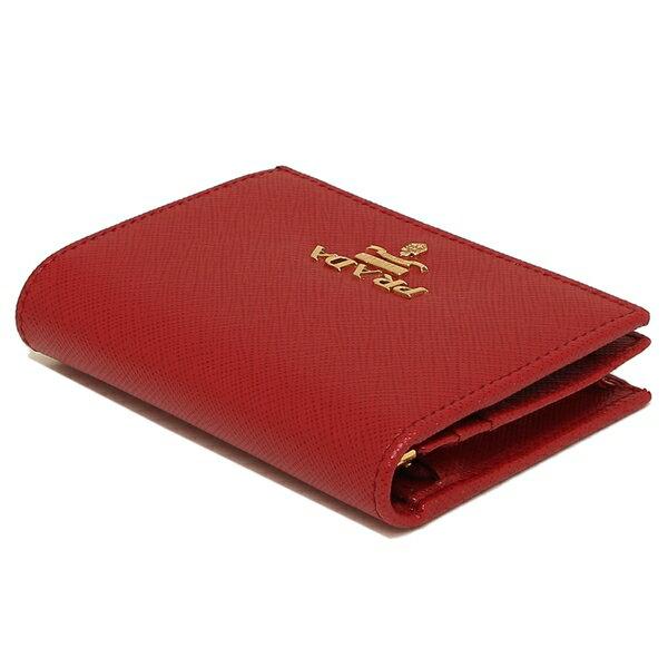 PRADA（プラダ） 二つ折り財布 サフィアーノ ミニ財布 レディース